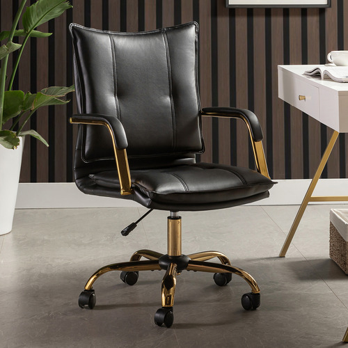 Faux leather task chair hot sale